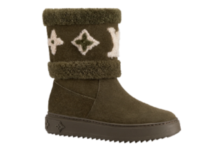 Giày Louis Vuitton Snowdrop Flat Ankle Boots Kaki 1A95DE
