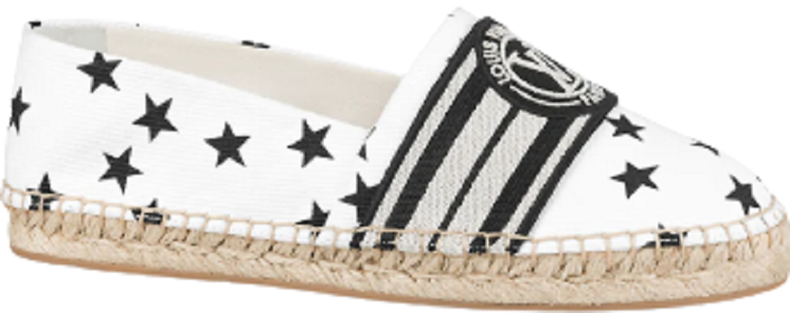 Giày Louis Vuitton Starboard Flat 'White Black' 1AAD7Z