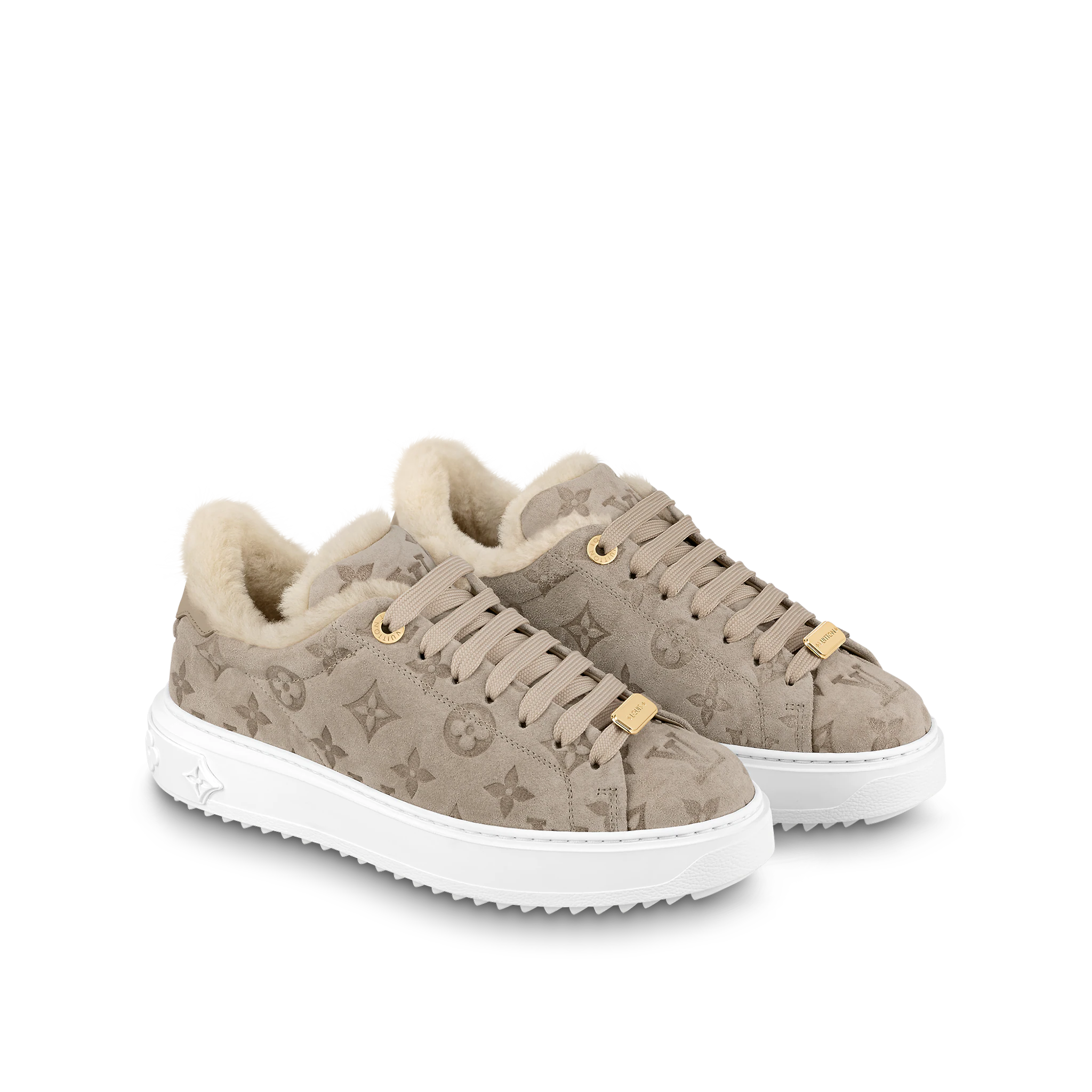 Giày Louis Vuitton Time Out Trainers 'Beige' 1AADZ9 - Ảnh 2