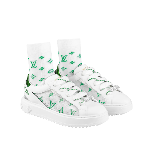 Alternative view of Giày Louis Vuitton Time Out Trainers 'Green' 1A9Q08