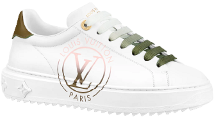Giày Louis Vuitton Time Out Trainers 'Khaki Green' 1AA1C6