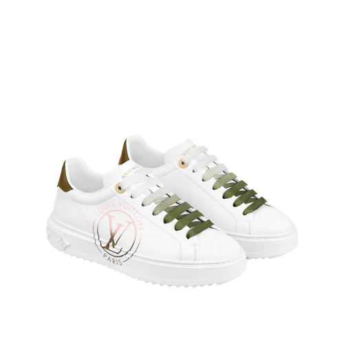 Giày Louis Vuitton Time Out Trainers 'Khaki Green' 1AA1C6 - Ảnh 2