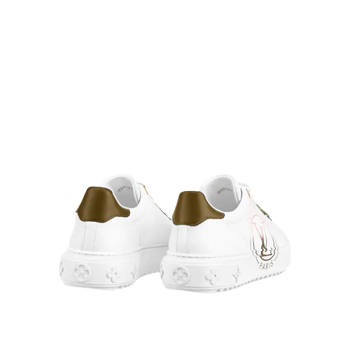 Giày Louis Vuitton Time Out Trainers 'Khaki Green' 1AA1C6 - Ảnh 3