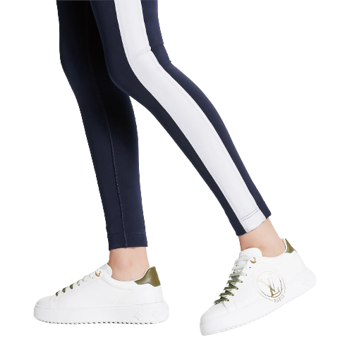 Giày Louis Vuitton Time Out Trainers 'Khaki Green' 1AA1C6 - Ảnh 4