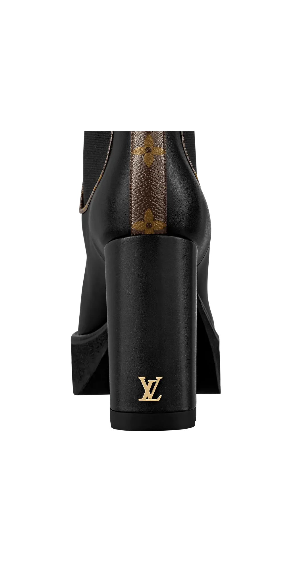 Alternative view of Giày Louis Vuitton LV Beaubourg Platform Ankle Boots 'Black' 1AABB7