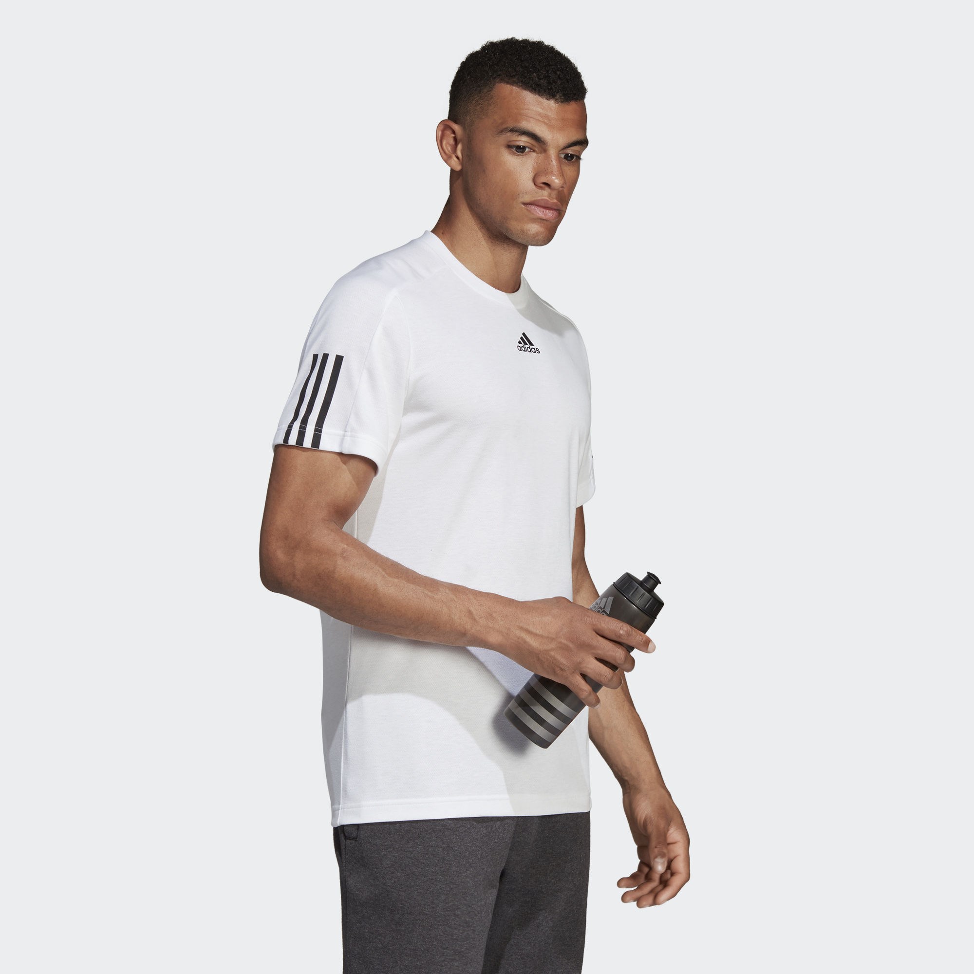 Áo Adidas Men ID Stadium 3S Shirts SS Training Jersey White Tee GYM Shirt CY9890 - Ảnh 3