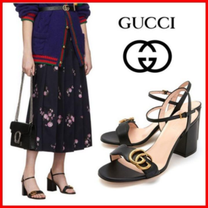 Alternative view of Giày Gucci Leather Mid-heel Sandal ‎453379-A3N00-1000