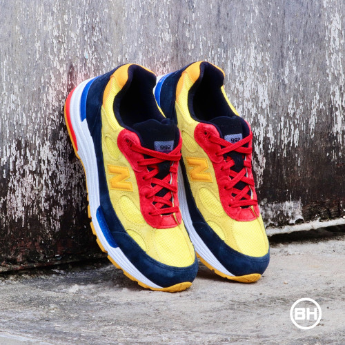 Giày New Balance 992 Made In USA 'Atomic Yellow Red' M992DM - Ảnh 2