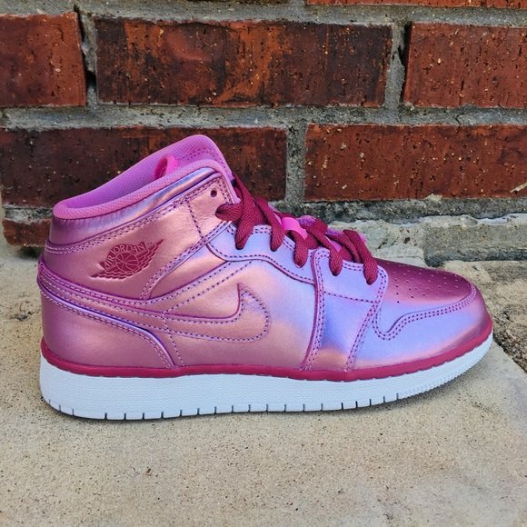Giày Nike Air Jordan 1 Mid SE GS 'Pink Rose' AV5174-640 - Ảnh 5