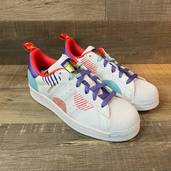 Alternative view of Giày Adidas Superstar J 'Chinese New Year Year Of The Ox Polka' GZ7349