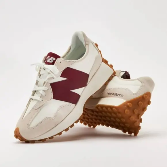 Alternative view of Giày New Balance STAUD x Wmns 327 'Grey Burgundy' WS327SG