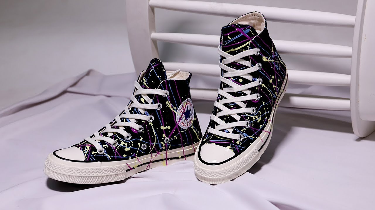 Giày Converse Chuck 70 High 'Paint Splatter Black' 170801C - Ảnh 6