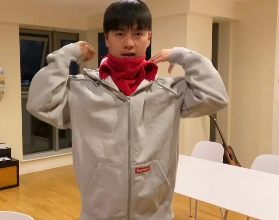 Ao Supreme Double Hood Facemask Zip Up Hooded 'Heather Grey'