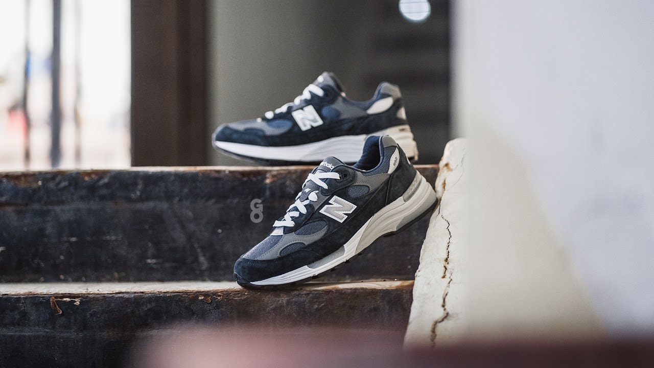 Giày New Balance 992 Made in USA 'Navy Grey' M992GG - Ảnh 2