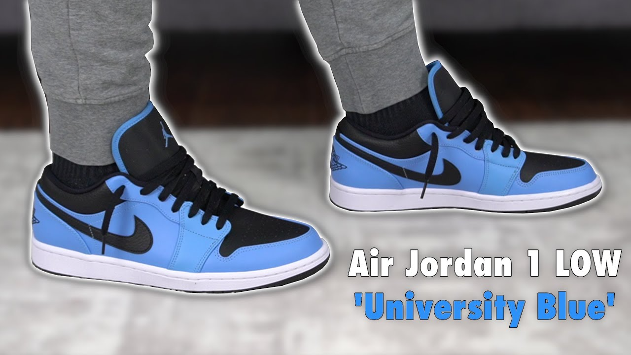 Giày Nike Air Jordan 1 Low GS 'University Blue Black' 553560-403 - Ảnh 5