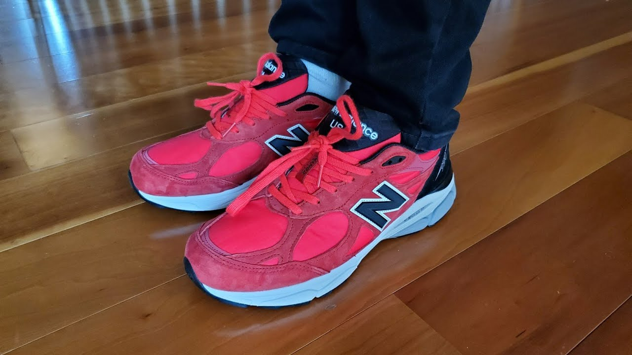 Giày New Balance 990v3 Made In USA 'Red Suede' M990PL3 - Ảnh 4