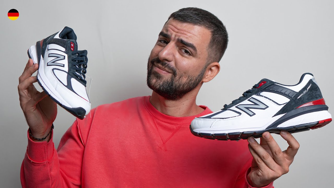 Giày New Balance 990v5 Made in USA 'White Carbon Red' M990NL5 - Ảnh 8