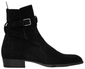 Giày Saint Laurent Wyatt Jodhpur Boots In Suede 'Black' 498372BT3001000