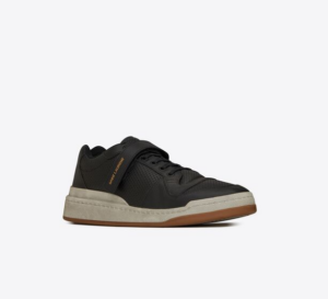 Alternative view of Giày Saint Laurent Sl24 Sneakers In Used Look Leather 'Black' 60254604L101000