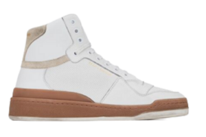 Giày Saint Laurent SL24 Mid Top Sneaker Beige White