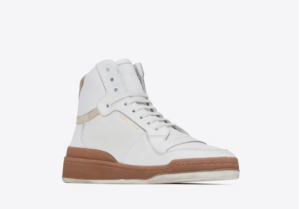 Alternative view of Giày Saint Laurent SL24 Mid Top Sneaker Beige White