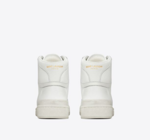 Giay Saint Laurent SL 24 Mid-top 'White' 610618-04LB0-9030
