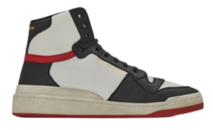 Giày Saint Laurent SL24 Mid Top Sneaker Black White Red 610618-1JZC0-9670