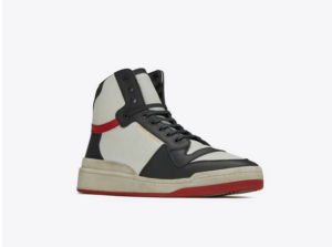 Alternative view of Giày Saint Laurent SL24 Mid Top Sneaker Black White Red 610618-1JZC0-9670