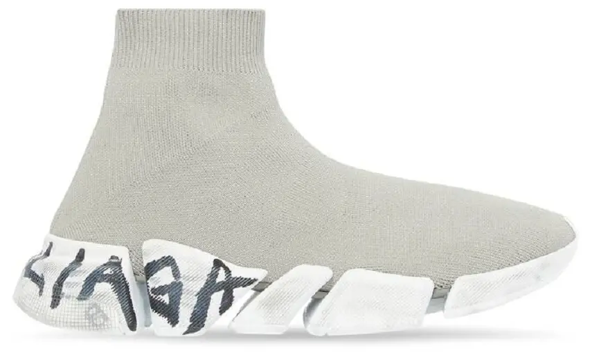 Giày Balenciaga Speed 2.0 Graffiti Trainers 'Grey' 617239W2DD41991