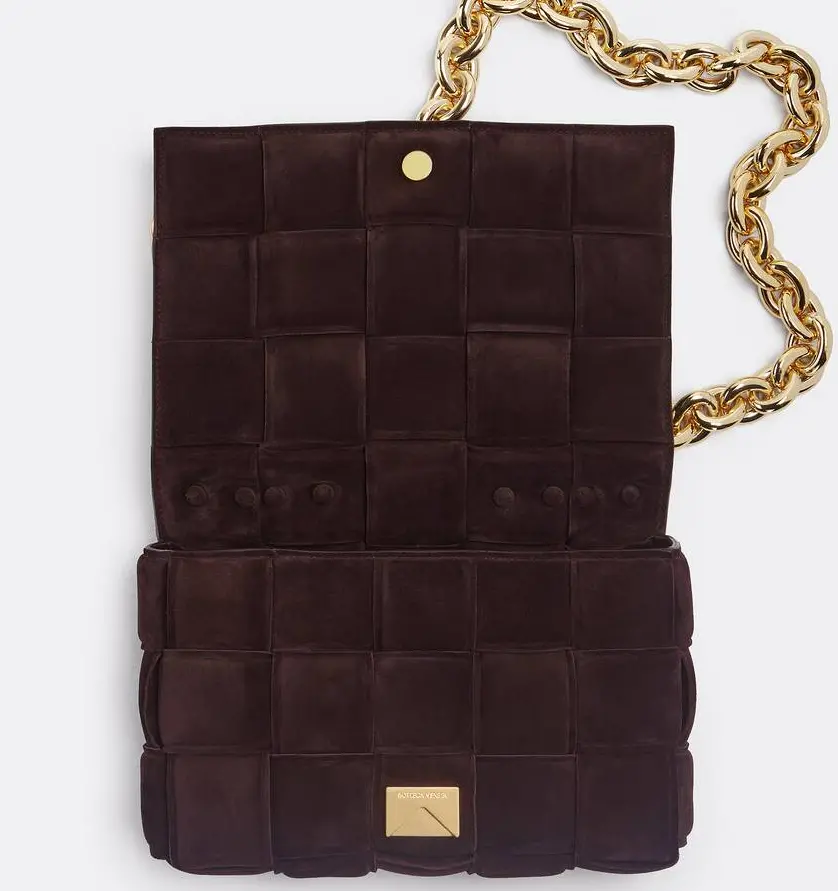 Alternative view of Túi Bottega Veneta Padded Intreccio Suede Cross-body Bag 631421V04N02132