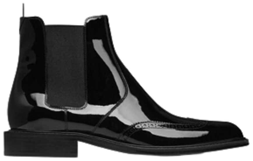 Giày Saint Laurent Army Chelsea Boots In Patent Leather 'Black'