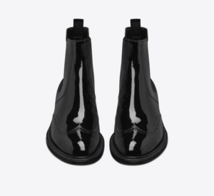 Alternative view of Giày Saint Laurent Army Chelsea Boots In Patent Leather 'Black'