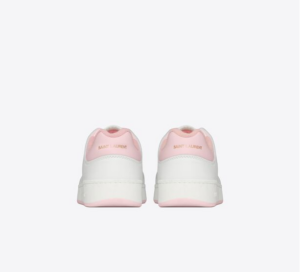Alternative view of Giày Saint Laurent SL 61 Low Top In Grained Leather 'White Baby Pink'