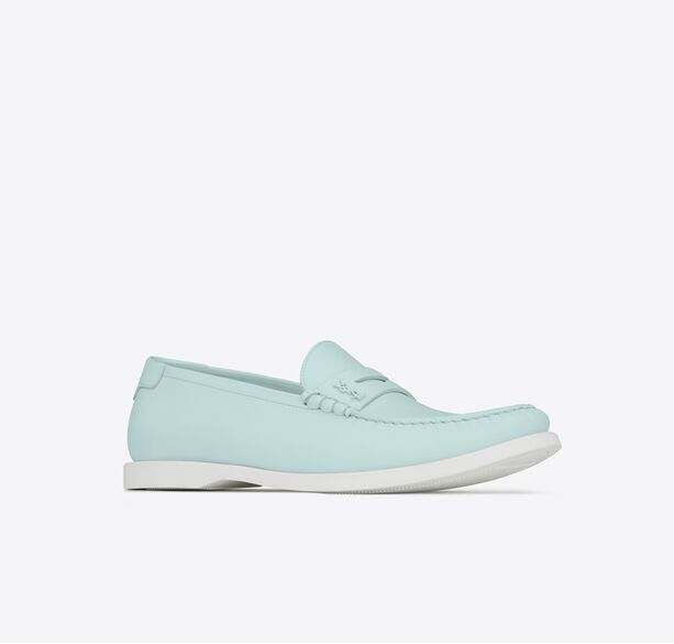 Giay Saint Laurent Le Loafer Monogram 'Baby Blue' 692224AAAIH4803