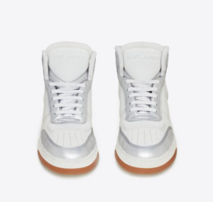 Giay Saint Laurent SL 80 Mid-top 'Silver' 711250AAAWS1047