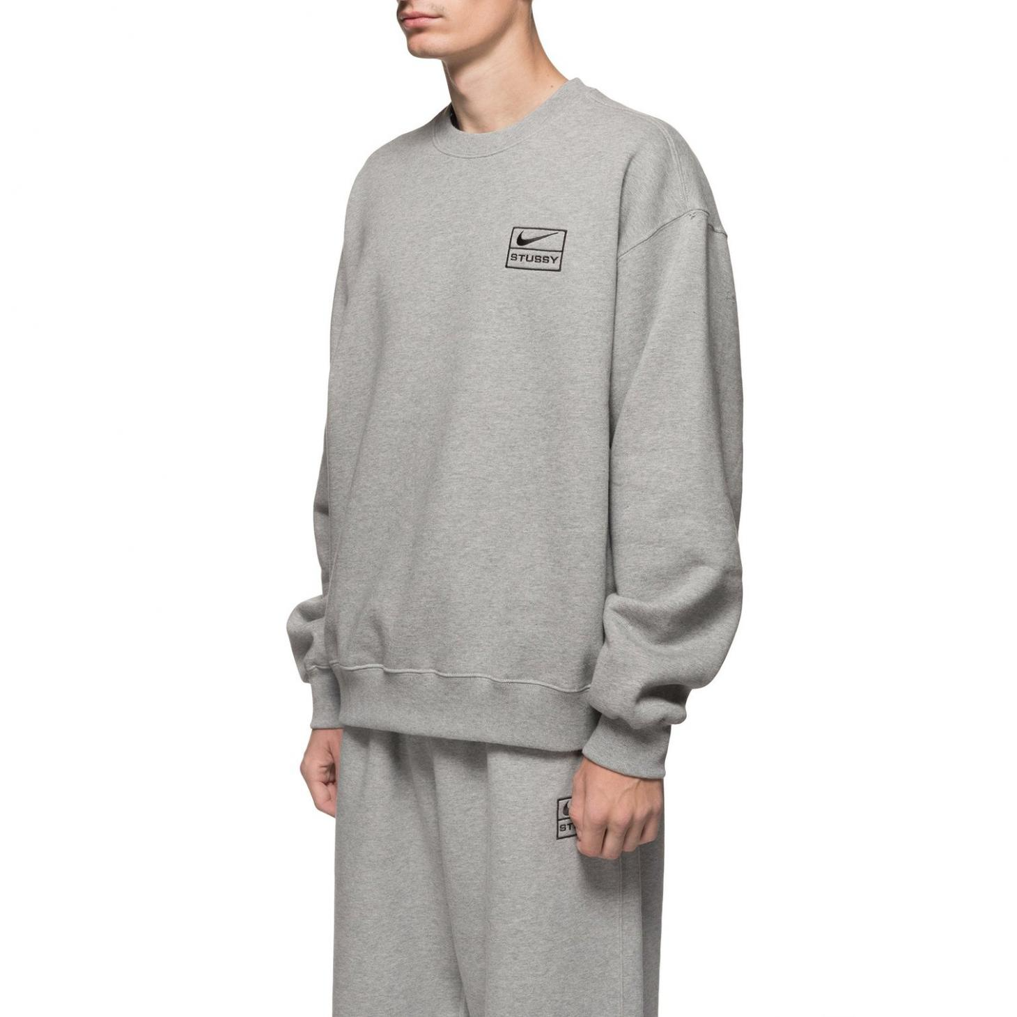 Ao Nike x Stussy Crew Fleece 'Grey' DO9337-063
