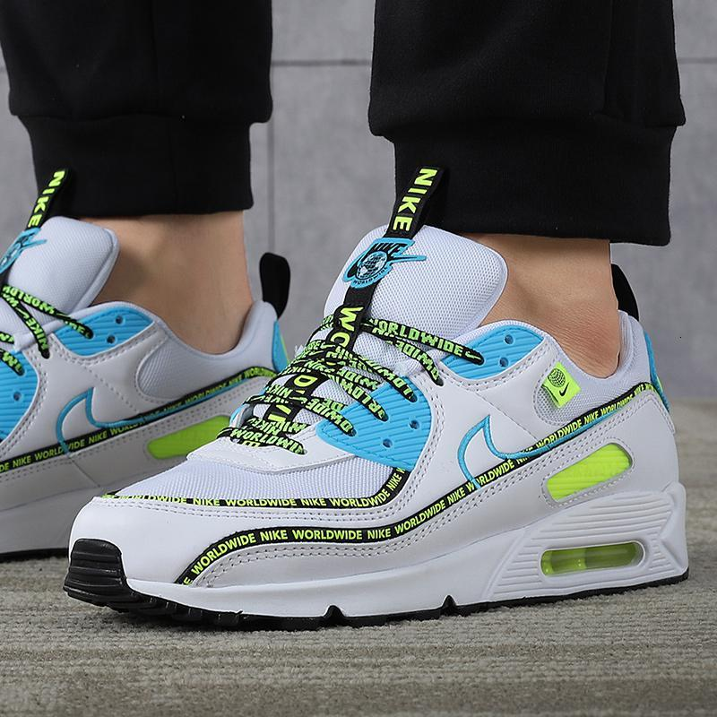 Giày Nike Air Max 90 SE 'Worldwide Pack Blue Fury Volt' CZ6419-100 - Ảnh 5