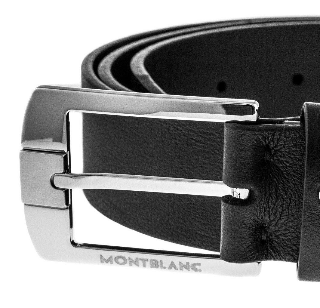 Thắt Lưng Montblanc Casual Line Leather Belt 'Black' 107676 - Ảnh 3