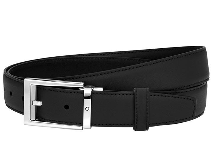 Thắt lưng Montblanc Rectangular Shiny Brushed 123895 - Ảnh 3