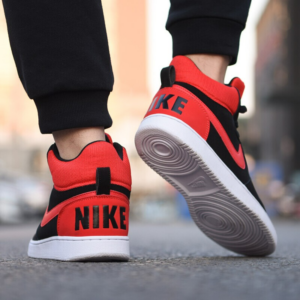 Alternative view of Giày Nike Court Borough Mid 'Black Action Red' 838938-061