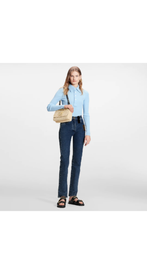 Alternative view of Dép Louis Vuitton Lock It Flat Mules 'Brown' 1A9RC4