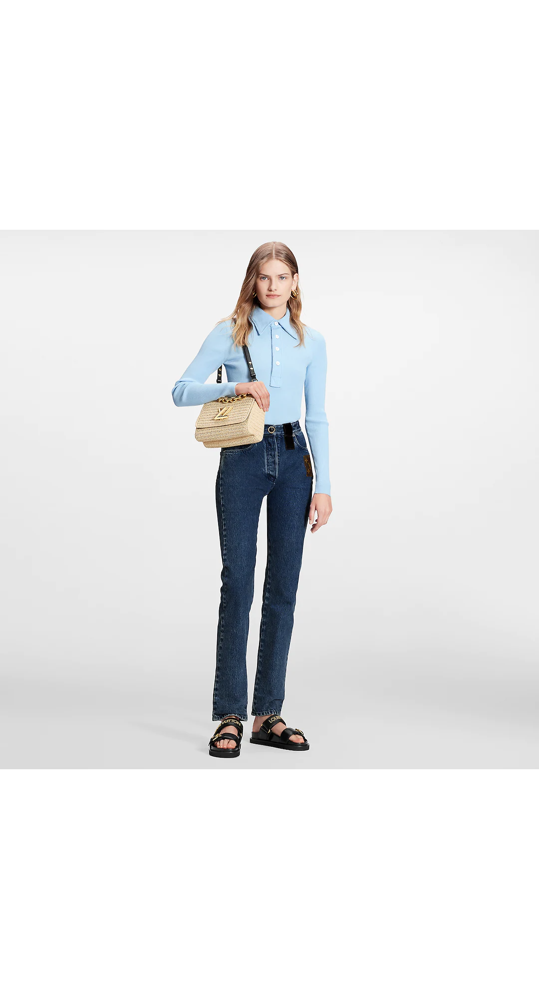 Dép Louis Vuitton Lock It Flat Mules 'Brown' 1A9RC4 - Ảnh 2