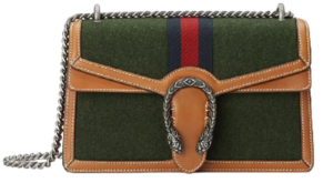 Túi Gucci Dionysus Small Shoulder Dark Green Wool Fabric 400249-HS3KN-3382