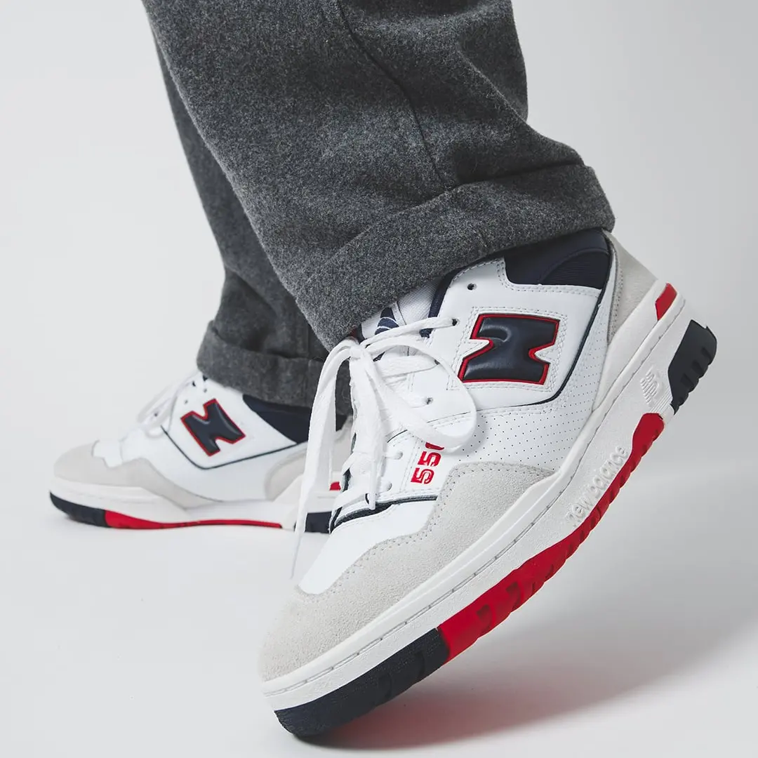 Giay New Balance 550 Premium 'White Navy Red' BB550CC1