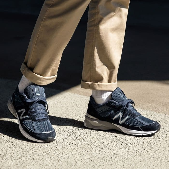 Giày New Balance 990v5 Big Kid 'Navy' GC990NV5 - Ảnh 4