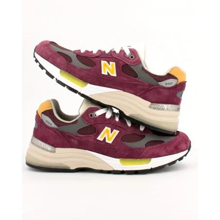 Giày New Balance 992 Made in USA 'Burgundy' M992CA - Ảnh 5