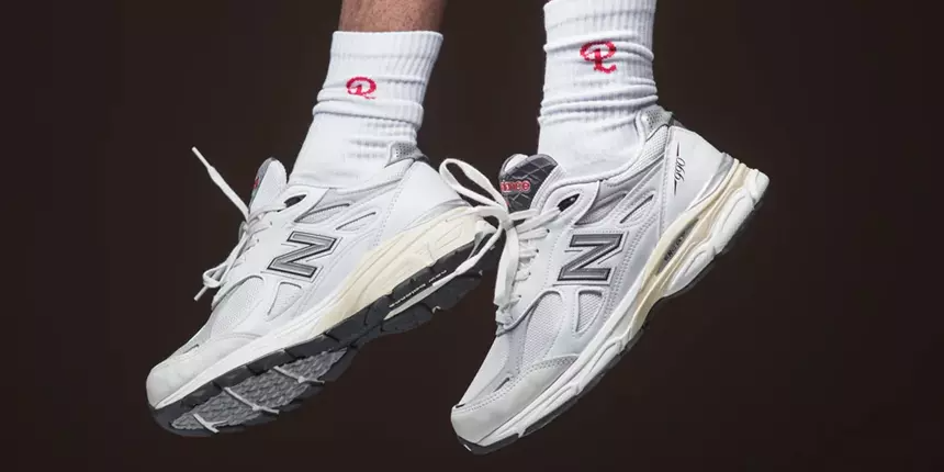 Giày New Balance 990v3 'MiUSA Sea Salt' M990AL3 - Ảnh 8