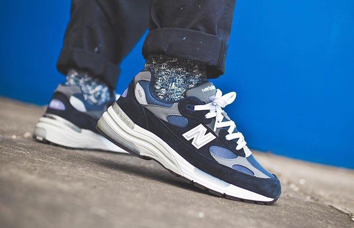 Giày New Balance 992 Made in USA 'Navy Grey' M992GG - Ảnh 3