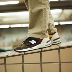 Alternative view of Giày New Balance 991 Made In England Green Yellow Beige M991GYB