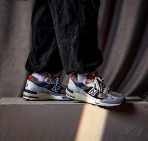Alternative view of Giày New Balance 991 Made in England 'Silver' M991SKR
